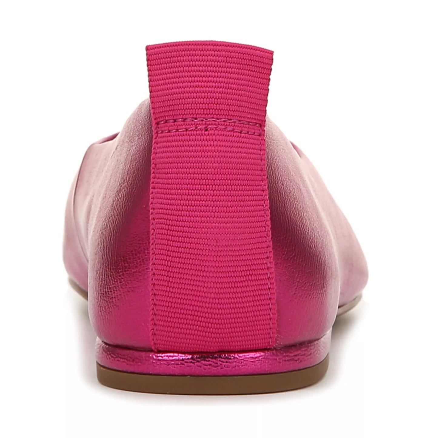 Pink Metallic Leather Flats