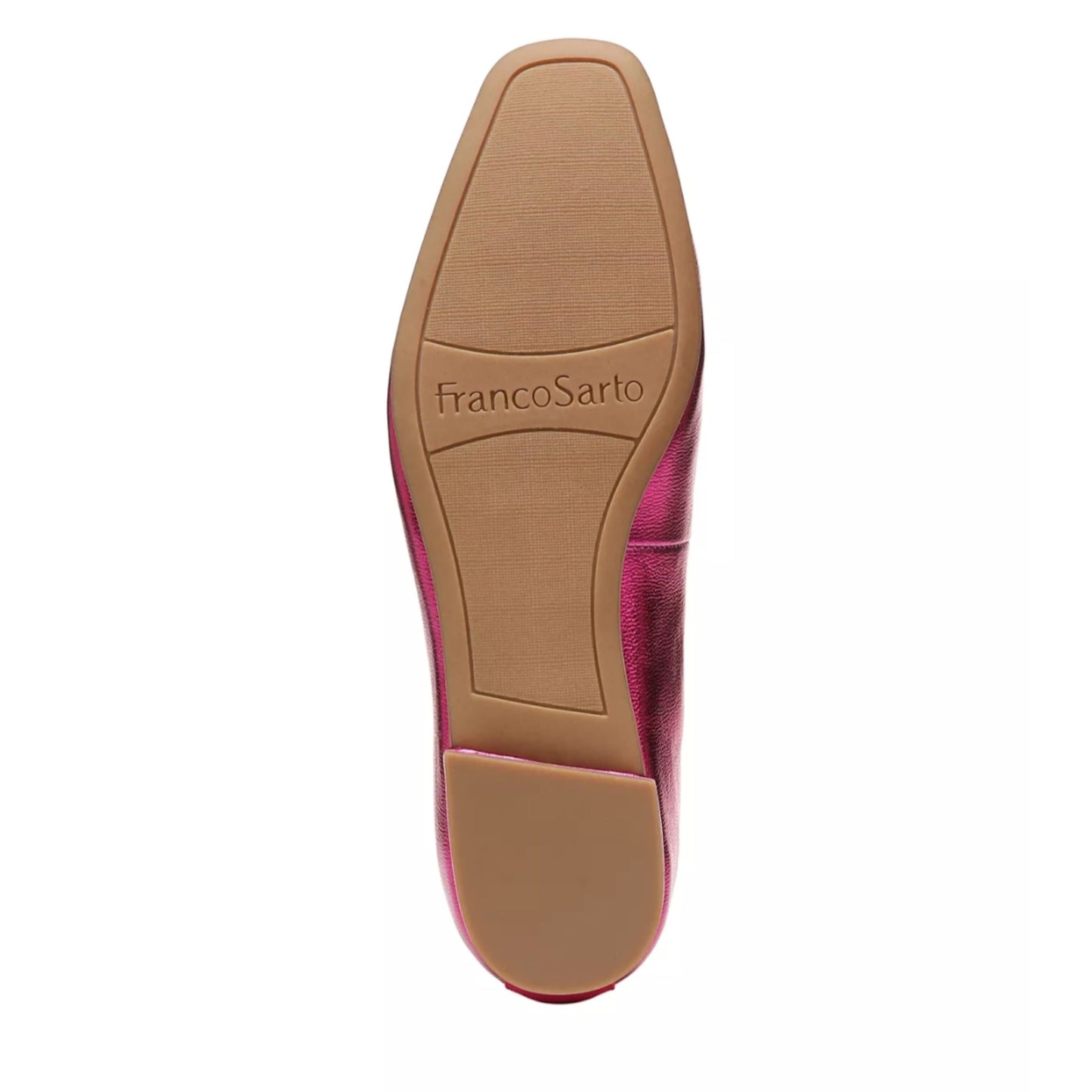 Pink Metallic Leather Flats