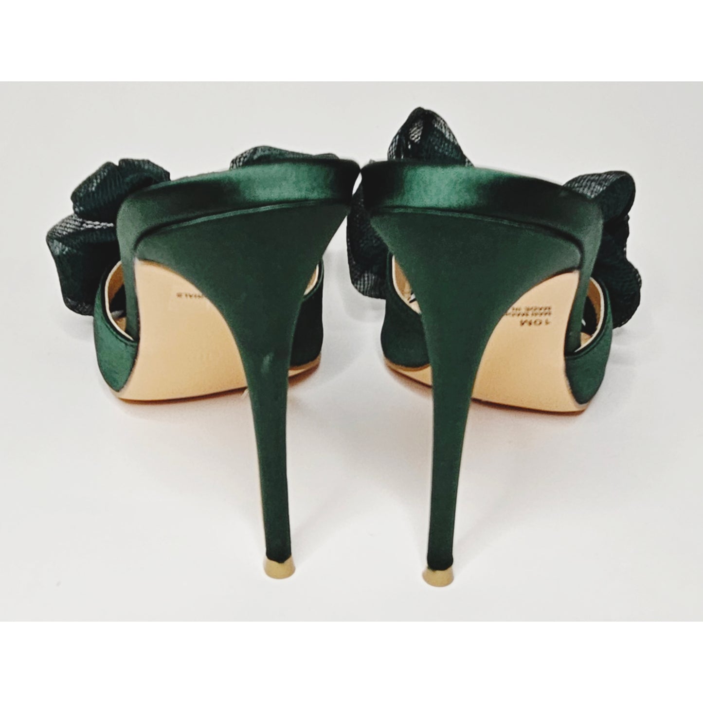 Emerald Green Bow stiletto Heels