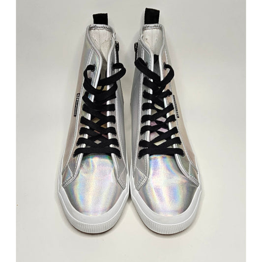 Holographic High-Top Sneakers