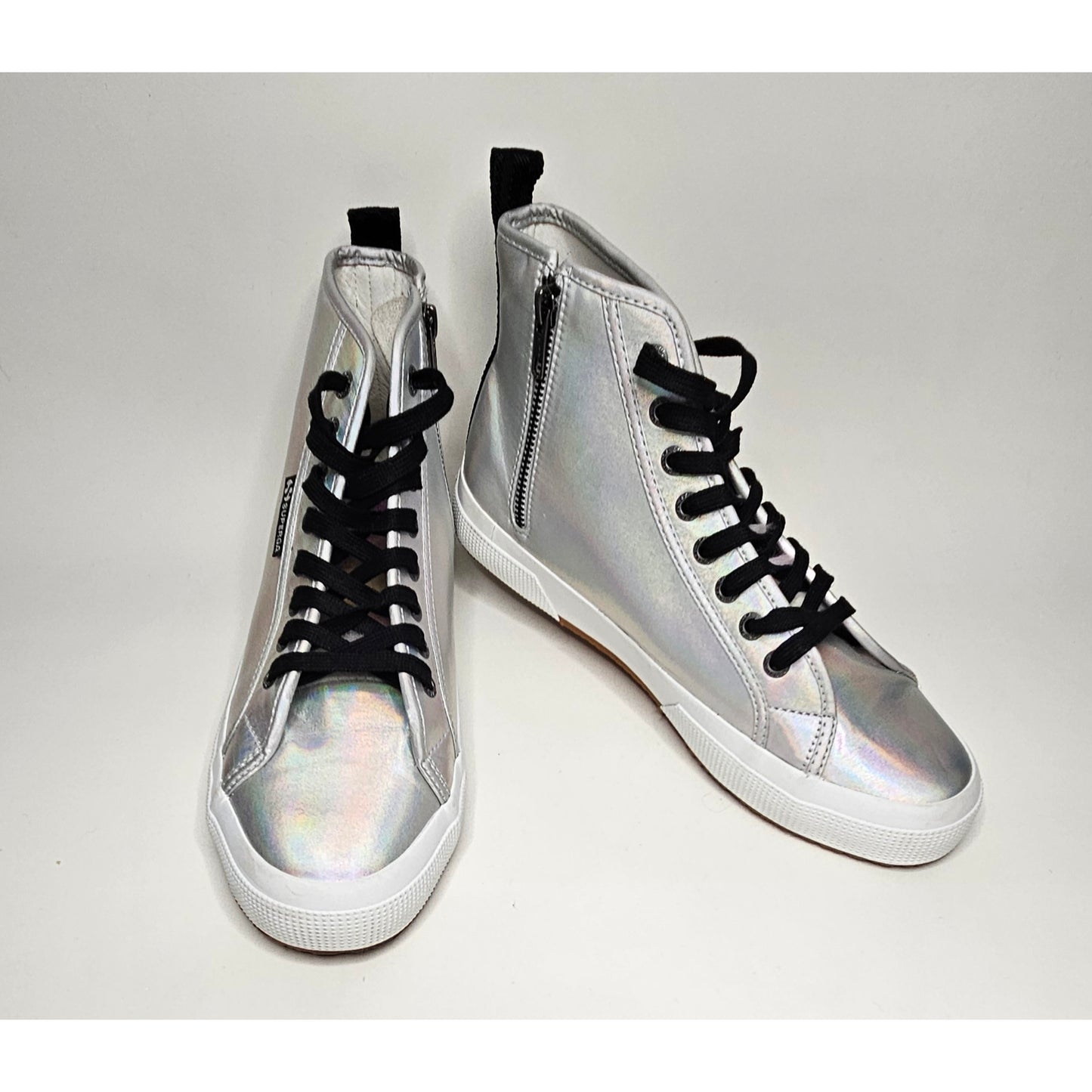 Holographic High-Top Sneakers