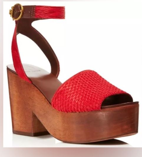 Camilla exotic red platform Sandals