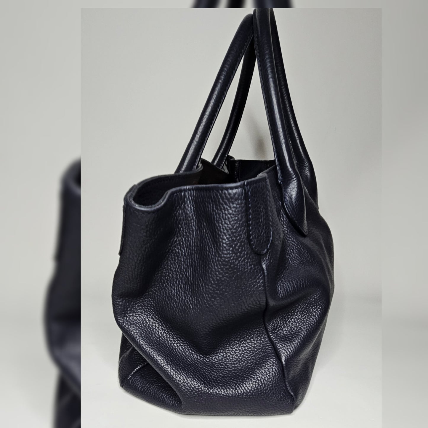 Leather Handle Large Bag