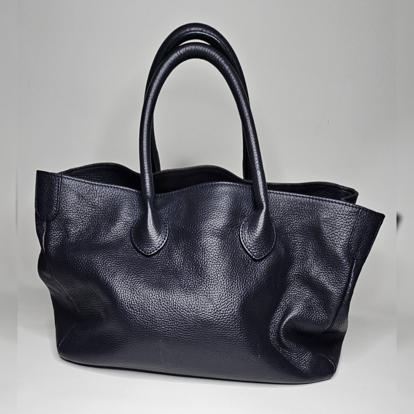 Leather Handle Large Bag